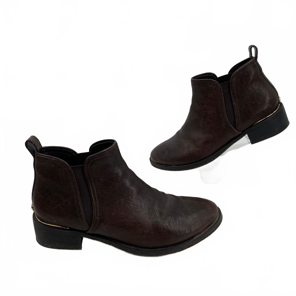 Tory Burch Brown Leather Bootie | Regular US 10.5
